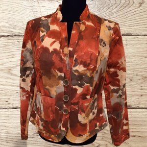 Rust Blazer with Khaki and Tan Accents Small Christopher Banks